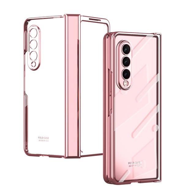 Для Samsung Z Fold 4 Прозрачный модный чехол с покрытием для Samsung Galaxy Z Fold 4 Fold4 Zfold4 Стеклянный пленочный чехол