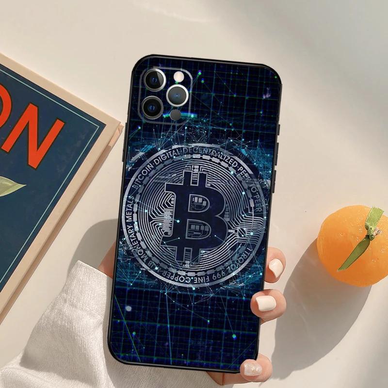Подходит для чехла для мобильного телефона Apple Iphone15Plus, чехла для мобильного телефона Bitcoin Btc, окрашенного и устойчивого к падениям Huawei Three