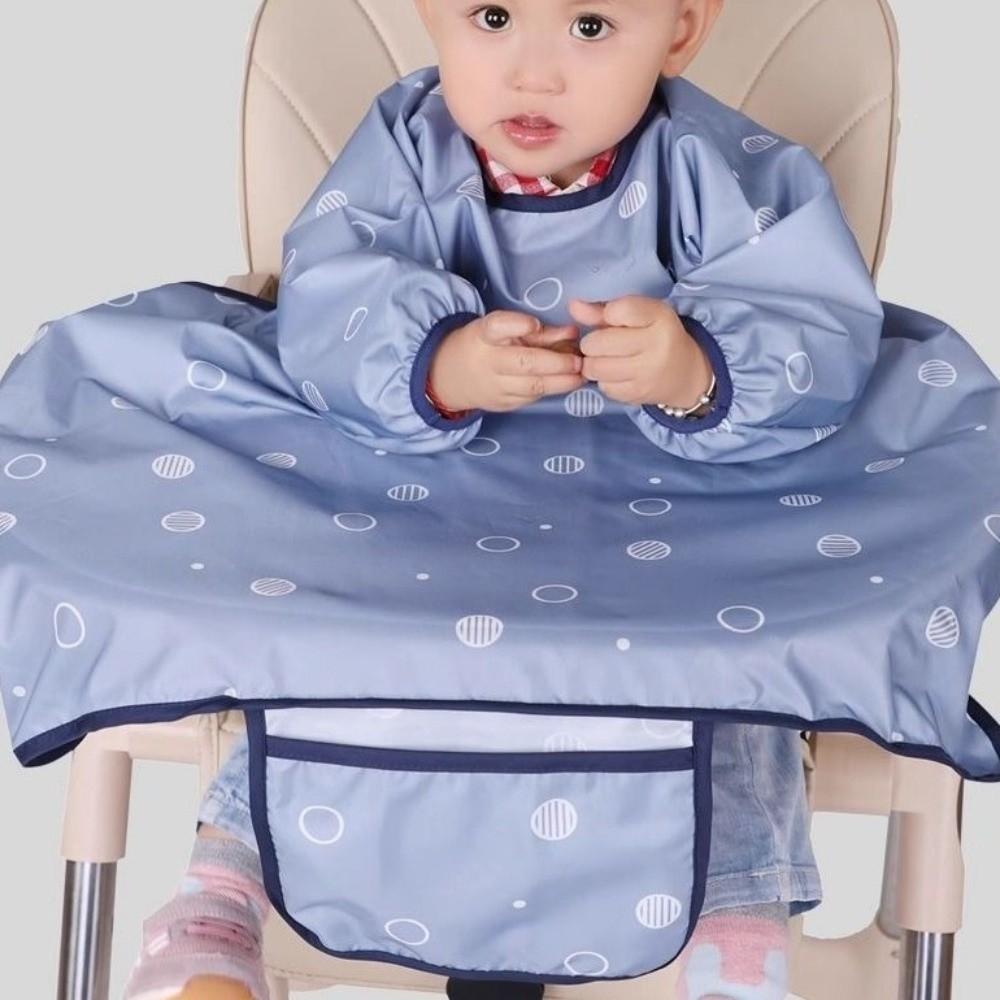 Anti-Dirty Feeding Bib Waterproof Long Sleeves Bib Easy Clean Coverall Baby Bib  Restaurant