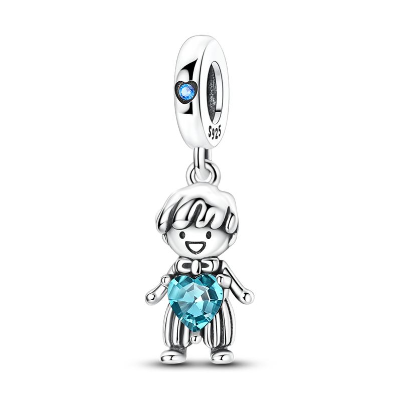 925 Silver Cartoon Doll Theme Series Pendants Bear Piggy Wizard Dwarf Charms Fit Original Bracelet Necklace Jewelry