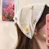 Wraps Embroidered Hair Scrunchie Turban Triangle Scarf Sweet Flower Triangle Bandana  Party