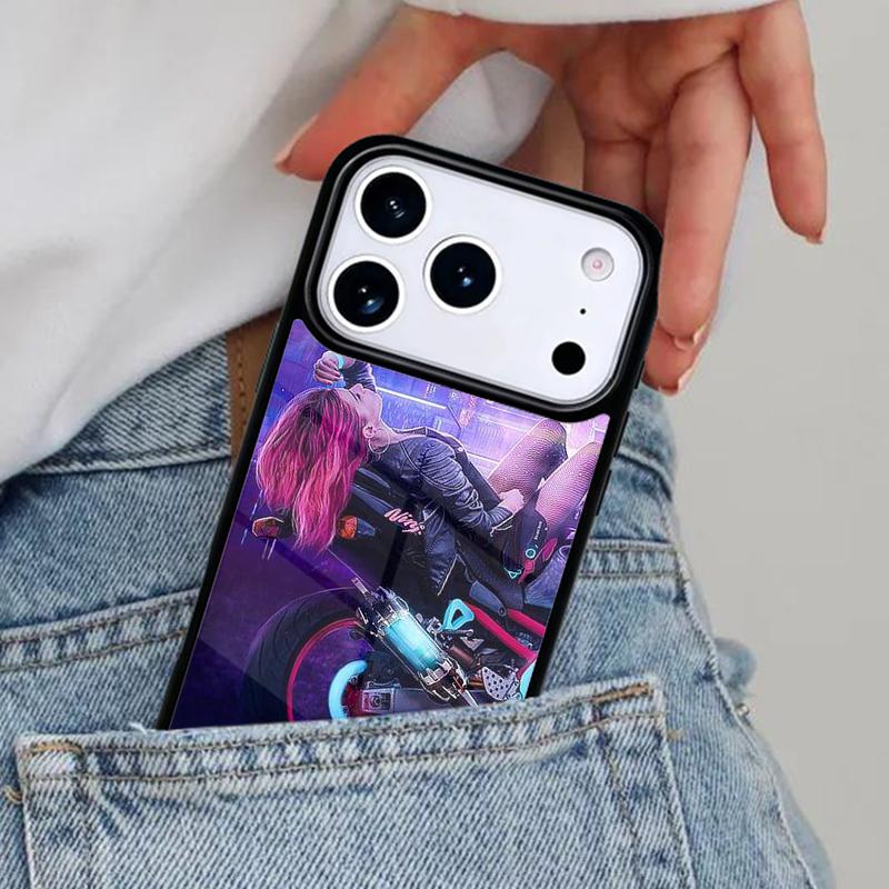 Road Bike Neon City Retro 1980 Phone Case for iPhone 17ProMax 12 13 14 15 16e 17 Pro Max Plus Air Cover