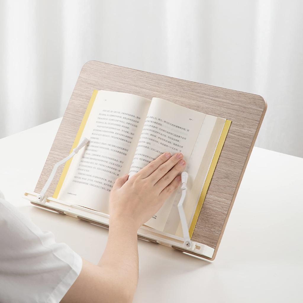 Faluber Book Reading Book No Turn Pages with One Book 16 Levels of Height Comes with Hidden Desk Office Stand, Table, Lectern, Stand, Slope, Wooden,
