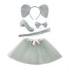 Animal Elephant Costume ,Ears Headband Bowtie Tail Nose,