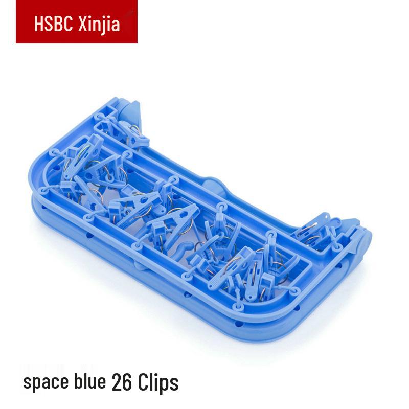 Xinjia Складная ветрозащитная вешалка с 26 прищепками для носков, нижнего белья, детской одежды