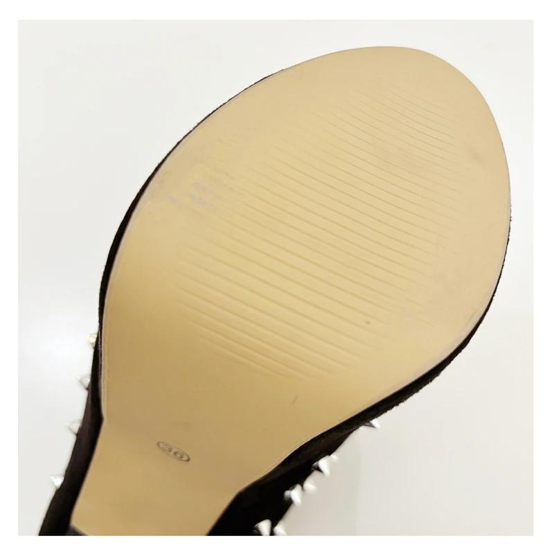 Eilyken Sexy Summer Extreme Stiletto High Heels Platform Woman Slippers Design Style Rivet Peep Toe Party Female Shoes