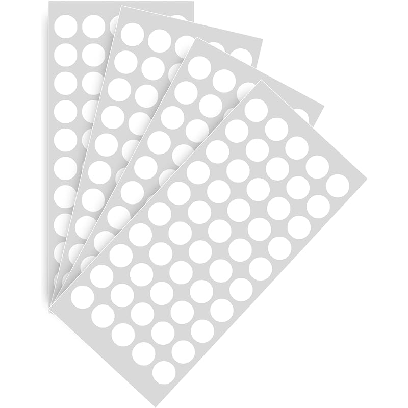 True-Ally 2400 Piece White Color 12Mm (0.5 Inch) Round Dot Sticker Self Adhesive Labels Writable Surface For Kids Activi