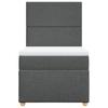 Box Spring Bed with Mattress Dark Gray 90x200 cm Fabric