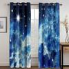 2pcs Modern Mysterious Cosmic Galaxy Printing Star Curtains,Window Treatment for Living Room, Bedroom, Study, Kitchen,Home Decor