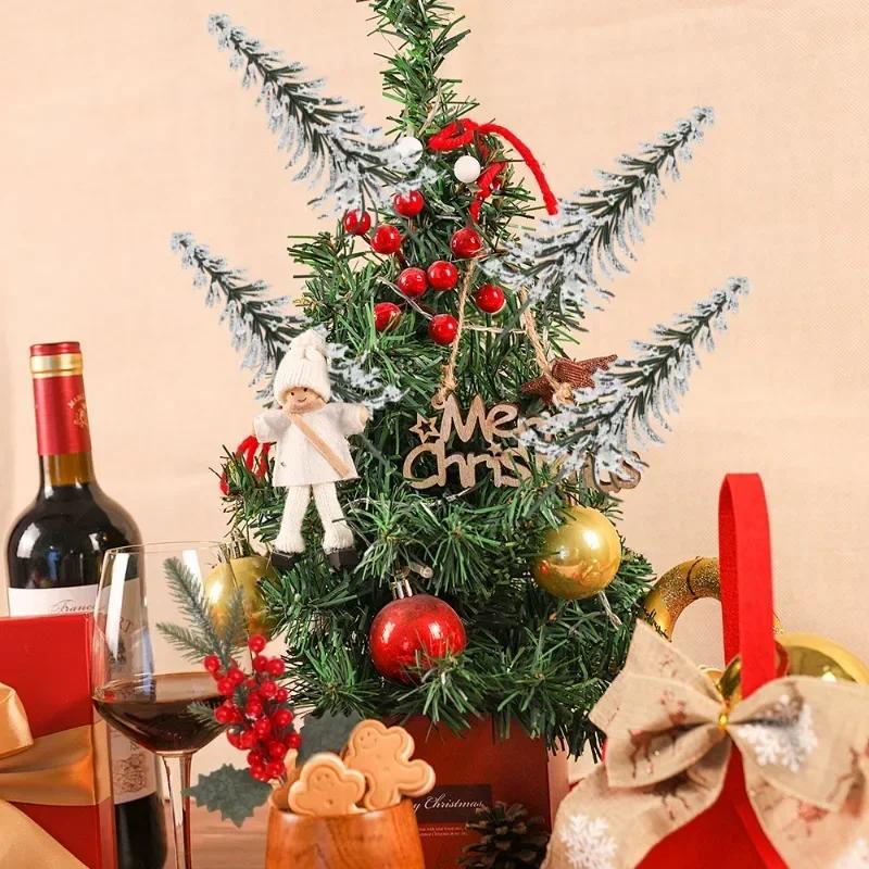 Оптовая продажа искусственных зеленых золотых сосновых листьев, рождественских елок, украшений для дома, комнаты, новогодних подарков 2025, рождественских гирлянд, аксессуаров