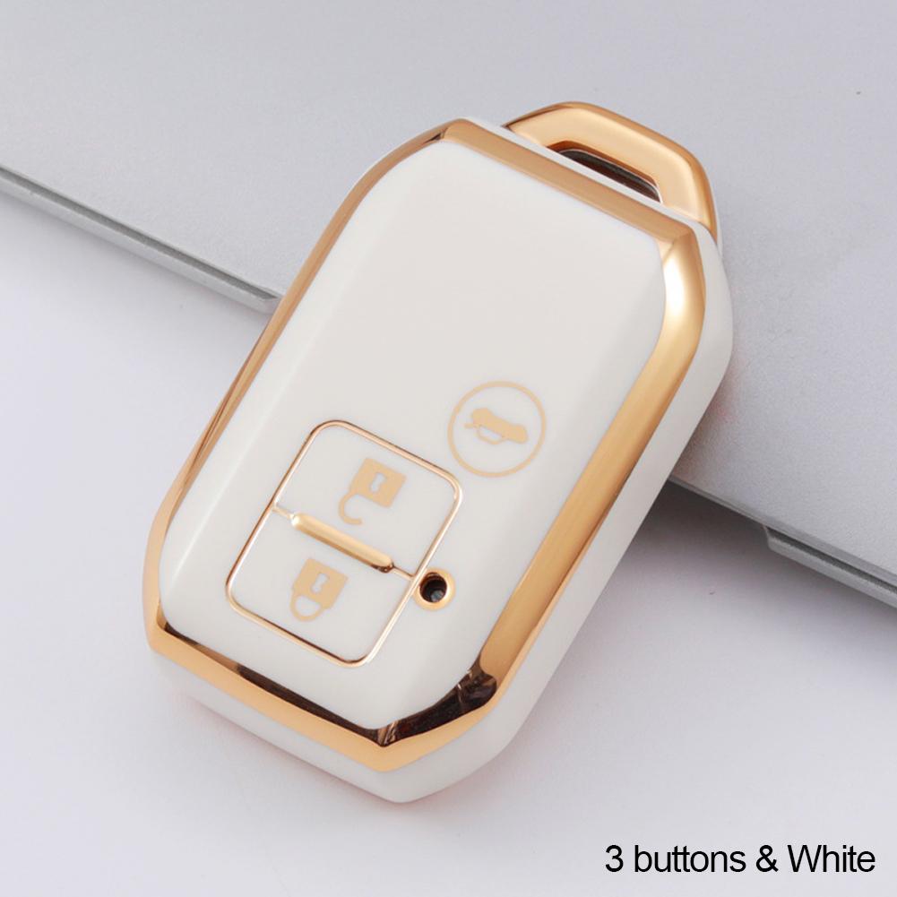 Новый гальванический чехол для автомобильных ключей из ТПУ для Suzuki Spacia MK53S Jimny Sierra Swift Wagon, аксессуары для интерьера, 4-кнопочный замок