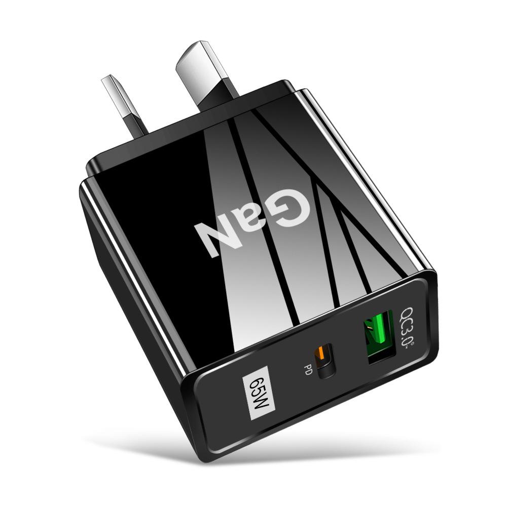 33 Вт GaN USB-зарядное устройство для мобильных телефонов QC 3.0 с вилкой US/EU/UK для быстрой зарядки