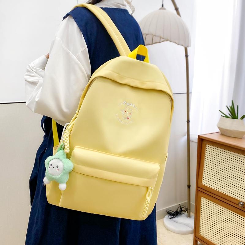 Комплект из трех рюкзаков с мультяшным принтом, школьный рюкзак для девочек, большой вместимости, для учеников начальной и средней школы