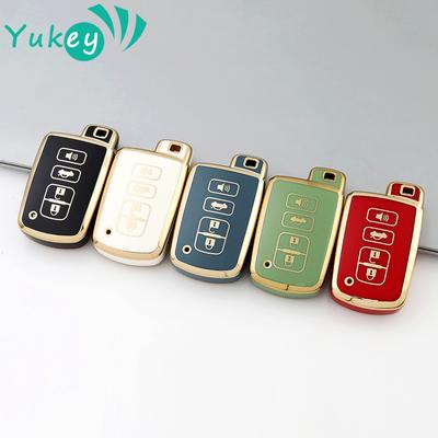 Чехол для автомобильного ключа из ТПУ для Toyota RAV4 Camry Prius CHR Aygo Corolla Yaris Land Cruiser Highlander Prado Auris Avalon 2015