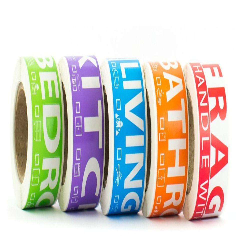 5Rolls 250 PCS 250 PCS Moving Fragile Labels Stickers 50PCS/roll Label Rolls Moving Supplies