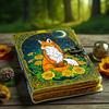 Fox Leather Grimoire: Vintage Spell Book of Shadows, Witchcraft Journal