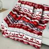 Christmas Blanket Good Snowflake Print Heat Retention Sofa Blanket One-side Print Sofa Blanket Winter Blanket for Bed