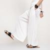 Men's Ice Silk Retro Chinese Style Drape Nine-Point Wide-Leg Pants