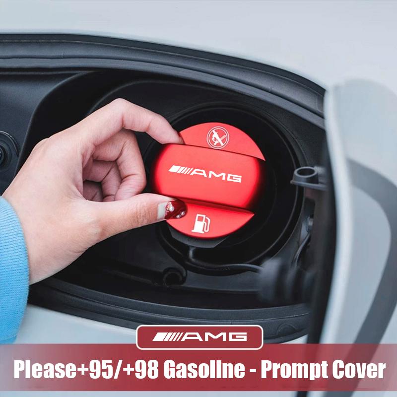 For Mercedes Benz AMG A B C E G CLA W211 W203 W204 C260 E300 Car Fuel Tank Cap Cover Frosted Aluminum Alloy Lid Auto Accessories