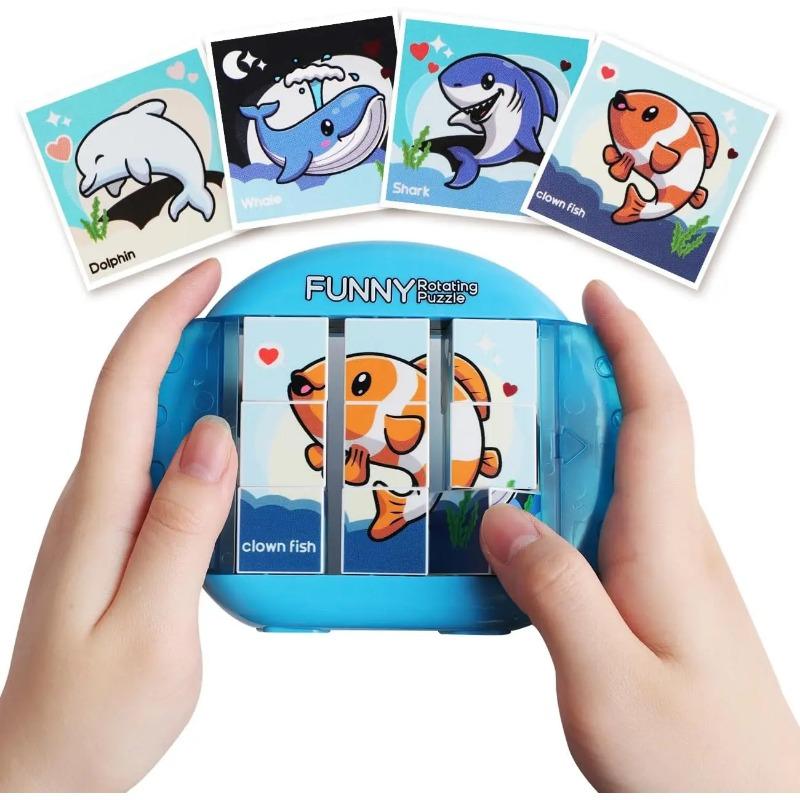 4IN1 Rotating Puzzle for Kids Fidget Toys 3 4 5 6 7 8 Year Old 4 Puzzles In 1 Fine Motor Skills, Gift for Boys & Girls Ages 3+