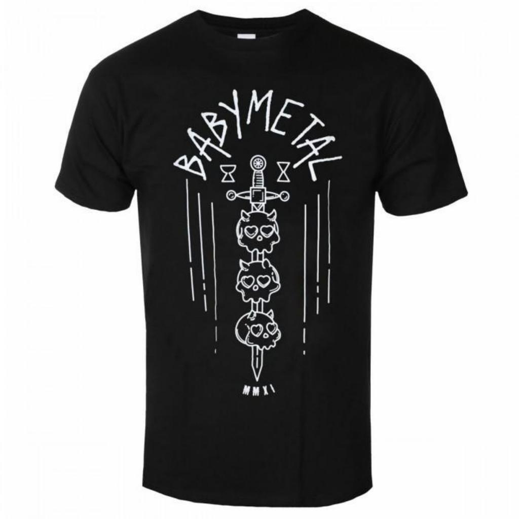 Унисекс Хлопковая футболка для взрослых Babymetal Череп и Меч