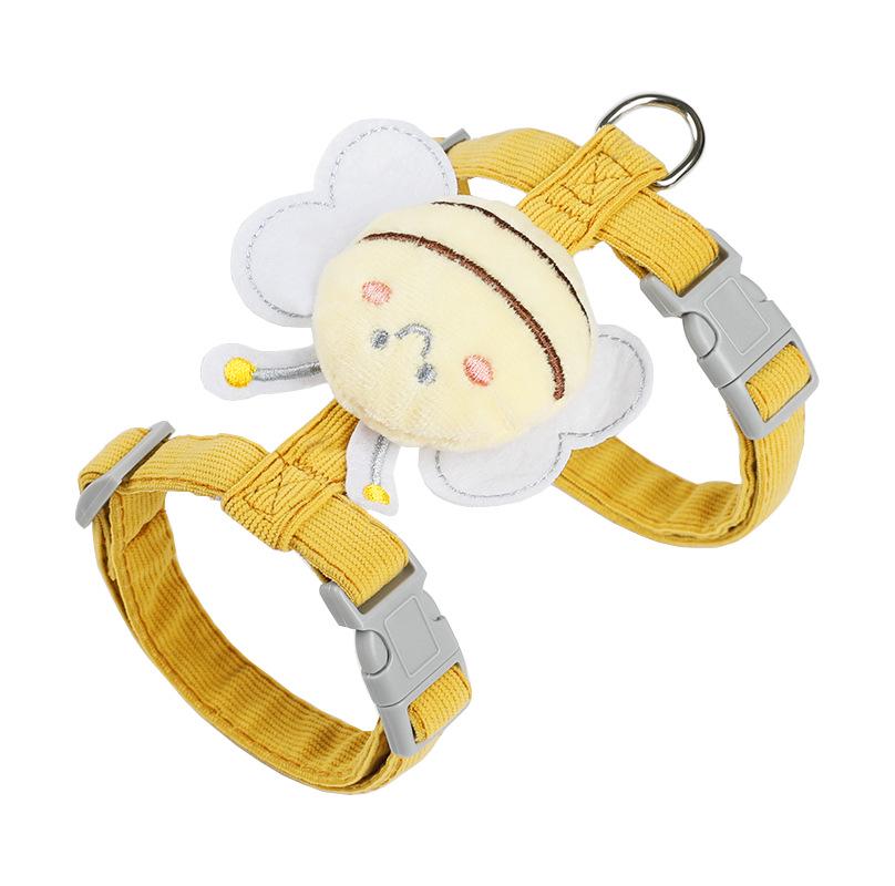 Маленькая пчелка поводок и шлейка для кошек против побега - Регулируемая веревка для прогулок на улице