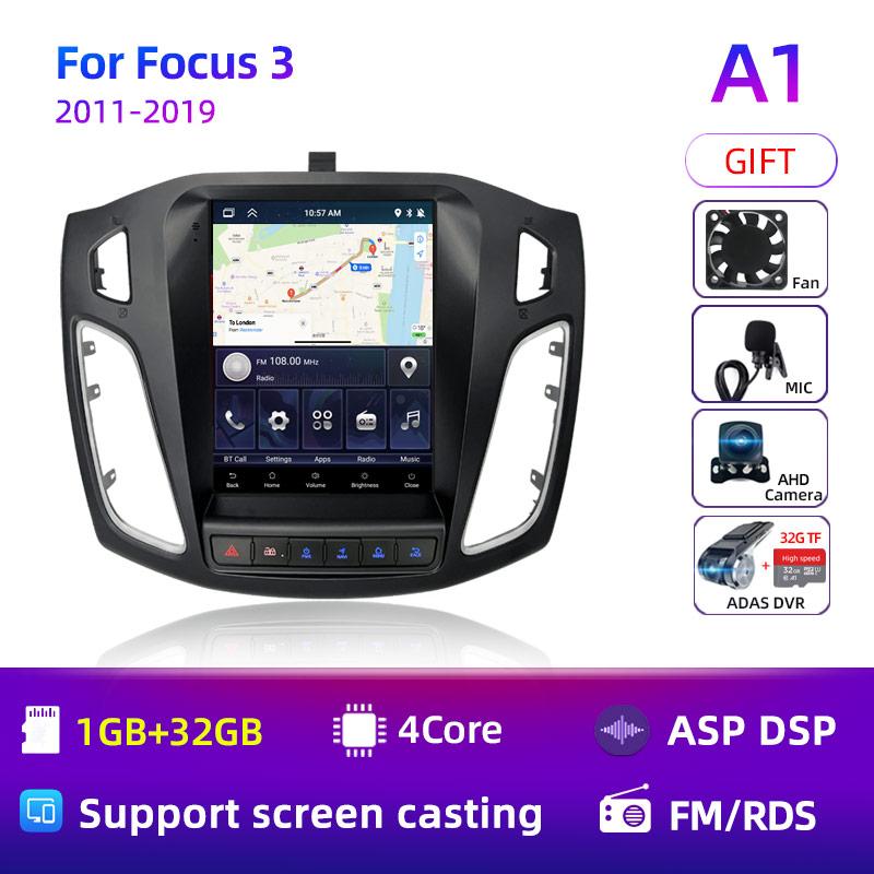 8Core 2 Din Android 12 автомобильный радиоприемник для Ford Focus 3 Mk 3 2011 2012 - 2019 мультимедийный видеоплеер 2Din Carplay Auto Stereo DVD