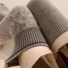 1 пара женских зимних носков Tihick Plush выше колена, противоскользящие, однотонные, теплые