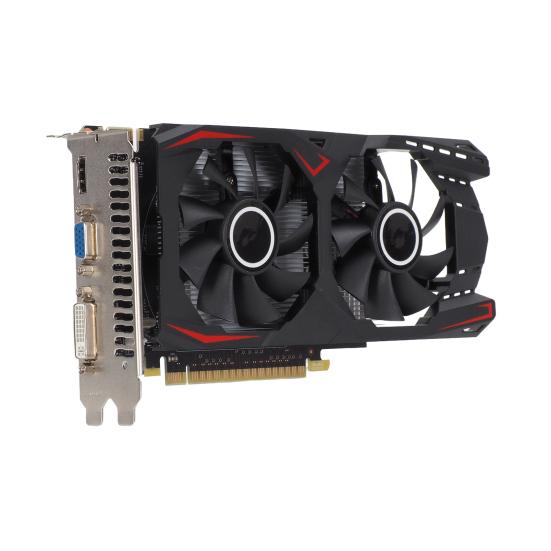 Компьютерная видеокарта с двумя вентиляторами, интерфейс PCI-E 128-бит, 4 ГБ GDDR5, универсальный маломощный GPU, игровая видеокарта