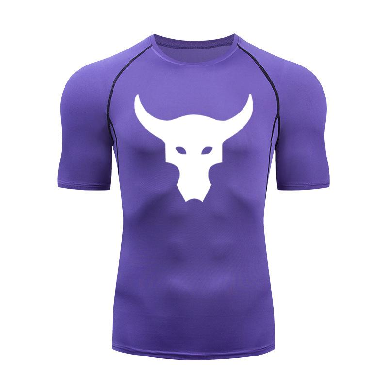 Футболка премиум-класса Quick-Dry Bull Head — дышащая ткань для бега и тренировок на свежем воздухе | Минималистичный черно-белый дизайн | Тренд в области фитнеса в Европе