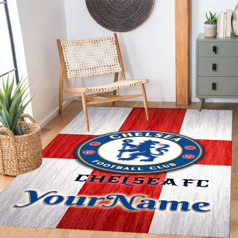 Chelsea Customized Name Area Rug Suitable for Playrooms Game Room Dormitory Dining Room Antislip Carpet Decorate Offices Perfect Gift for Women/Men