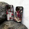 Чехол для телефона с розой для iPhone 17, 16, 15, 14, 13, 12, 11 Plus, Pro Max, XS, Разноцветный Серебристый Черный Чехол