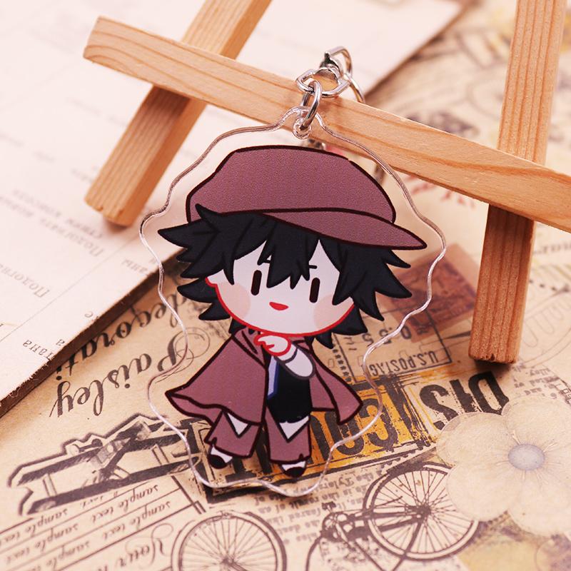 Брелок Bungo Stray Dogs Игрушки Версия Q Накадзима Ацуси Йосано Акико Куникида Доппо Мори Огай Пластиковый Брелок Подарок Игрушка
