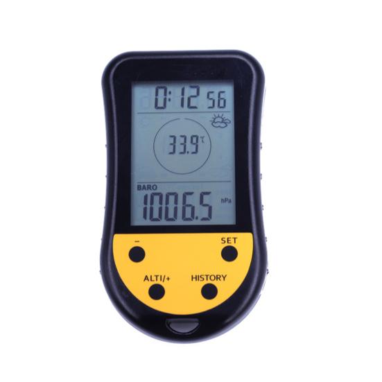 1 Set Altimeter Handheld Clock Temperature Calendar Portable LCD Digital Fishing Barometer for Outdoor