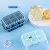 Ice Cube Tray Silicone with Lid, Food Grade Freezer Storage Box