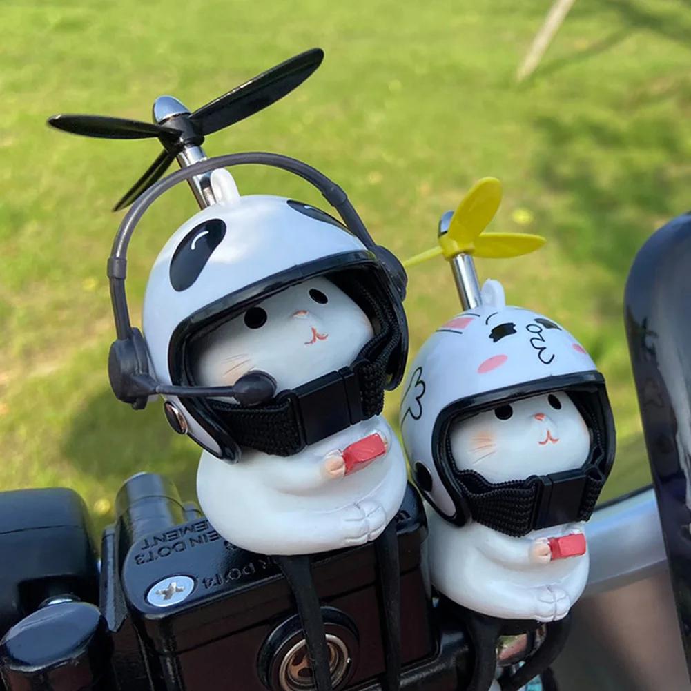 Мотоциклетный руль, шлем с котом, декоративный велосипед, электрический, милый мультфильм с пропеллером для шлема, украшения, аксессуары для верховой езды