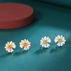 Spring Mori Small Daisy Stud Earrings Female Korean Version Fresh and Simple Flower Earrings Female Ins Wind