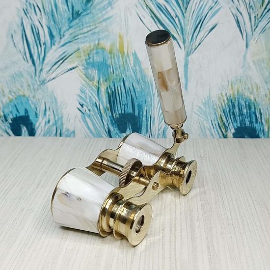 Латунные перламутровые очки La Dauphin, бинокулярная подзорная труба, телескоп, декор для дома и офиса