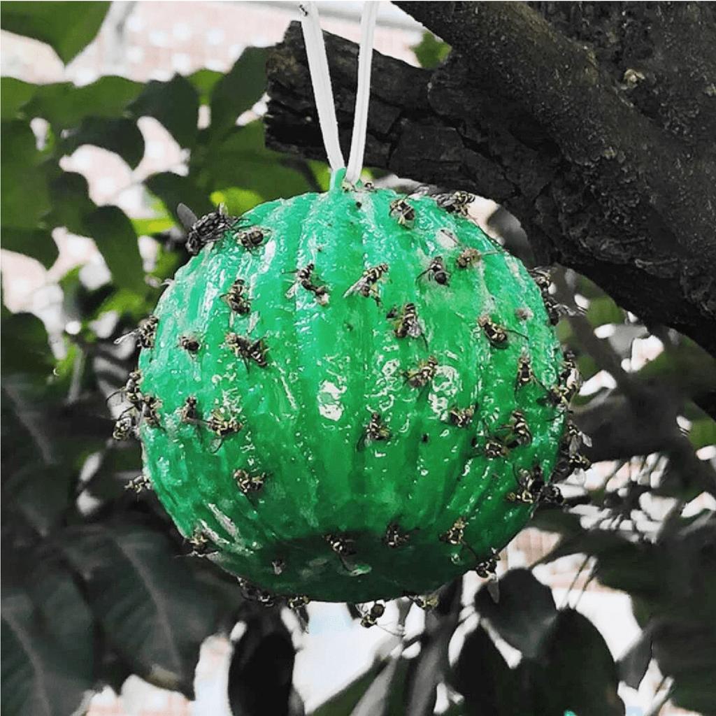 Solid Color Hanging Sticky Fly Catcher Ball Kitchen Insect Cleaning Ball