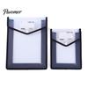 Portable Briefcase Pouch Transparent File Folder, with Snap Closure, Waterproof A4 A5 Document Bag, Student Work Organizer Large Capacity Colorful PP