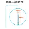 SANWA DIRECT Точные хлопковые треугольные чистящие палочки, ультратонкий кончик 0,8 мм, кончик, пластик, 100 шт., очиститель, 200-CD055