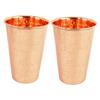 4.0" X 3.0" Handmade 100% Pure Copper Glass Cup Volume 380 ML Water Storage Home Decorate Good Health Benefits Yoga, Ayurveda, Set of 2