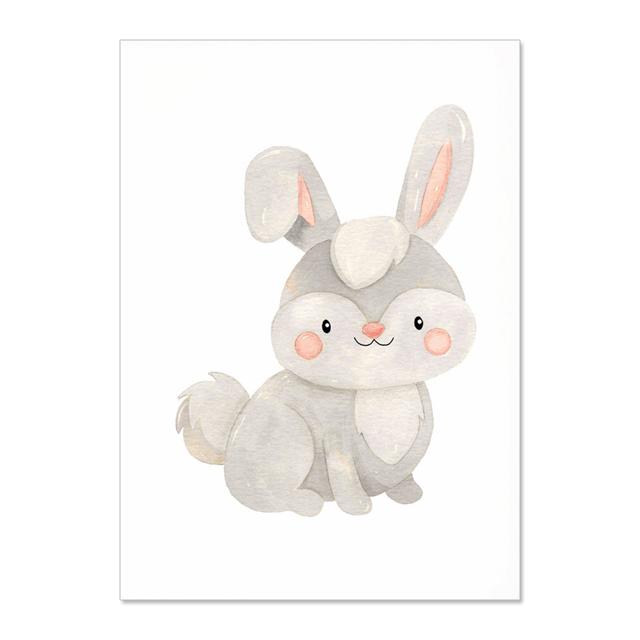 Животное Кролик Пятнистый Олень С Цветами Детская Настенная Живопись Холст Картины Постеры И Принты Настенные Картины Детская Комната Декор Без Рамки