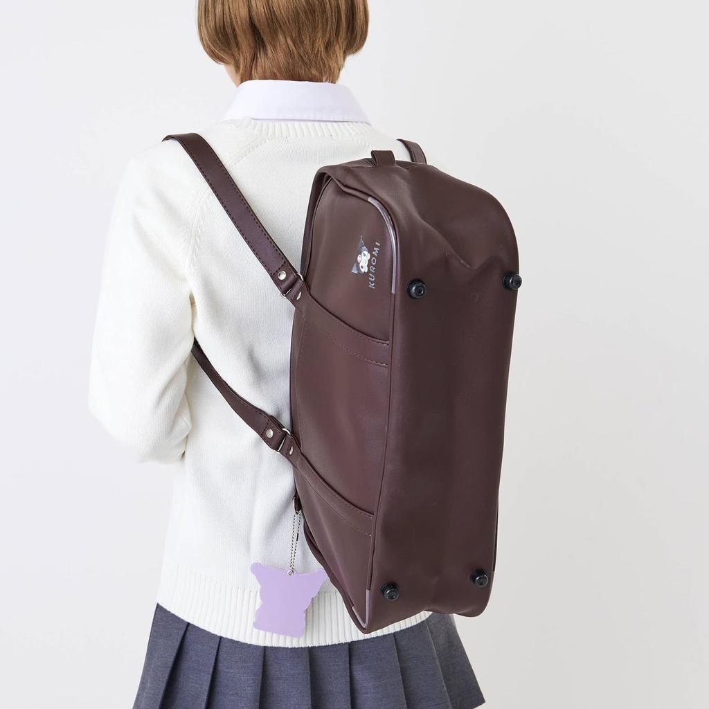 Kuromi School Bag (with storage pocket and synthetic leather) [62058 / Schoolbag, Multifunctional, CHO
