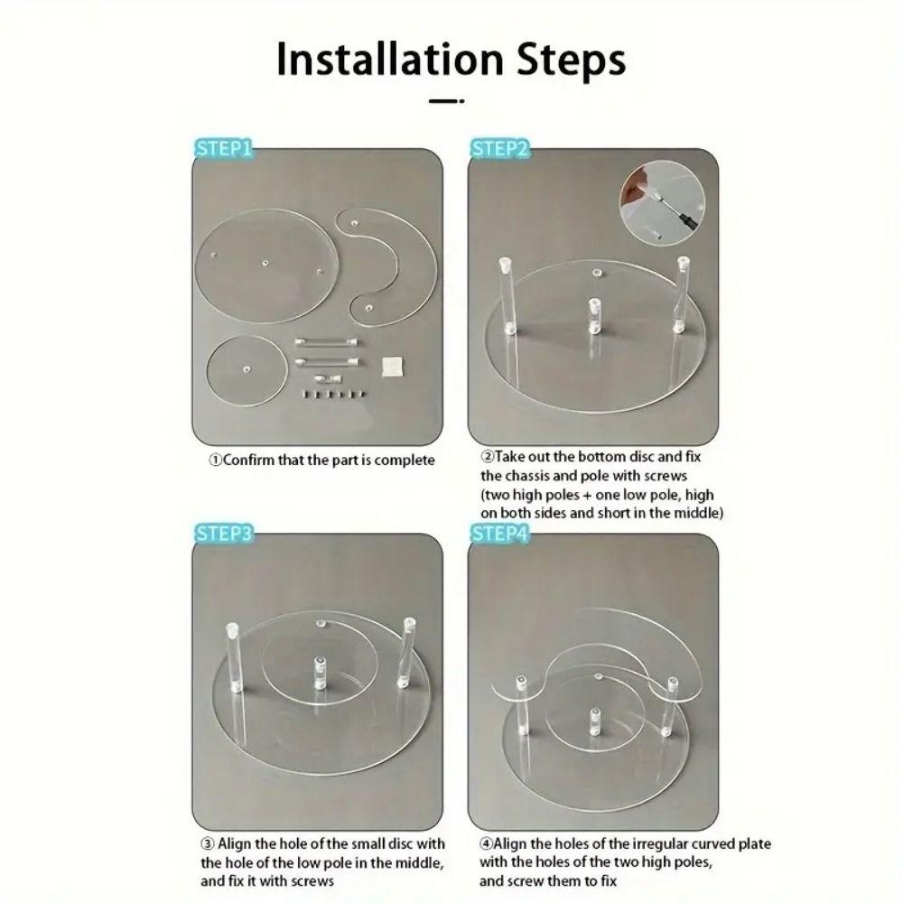Removable Acrylic Display Stand Sturdy Clear Desktop Storage Rack Figures