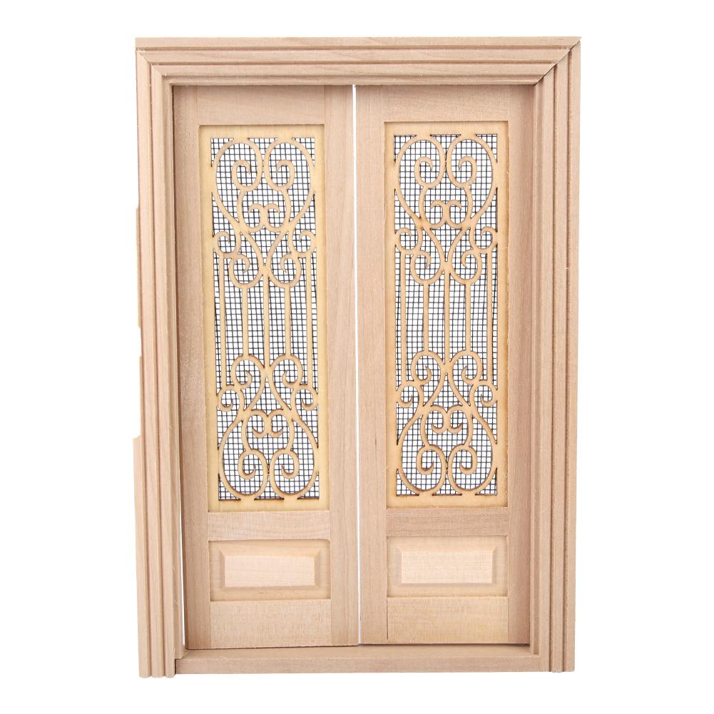 Сделай сам 1: 12 миниатюр кукольных домиков, полые деревянные двери, набор для детей, забавная игрушка, подарок, декор