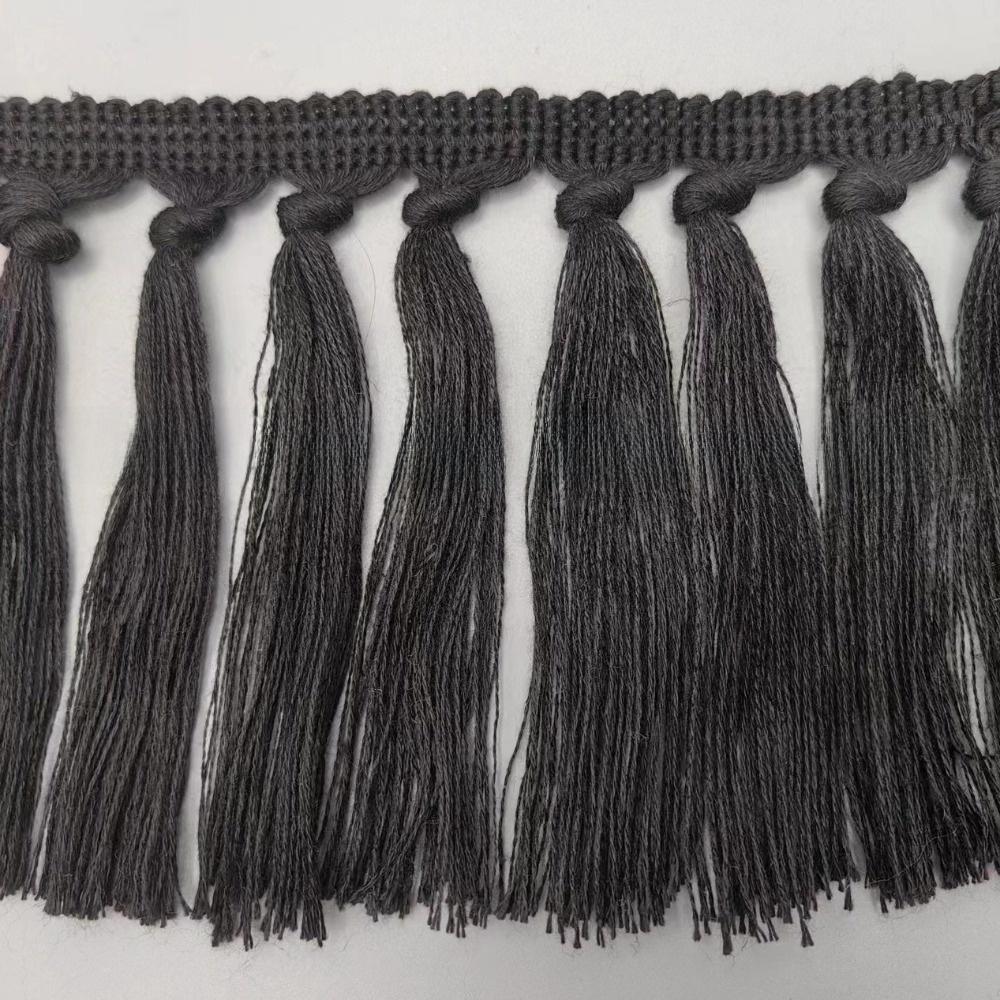 Cotton Material Tassel Trim Ribbon Boho Style Macrame Tassel Ribbon  For DIY Craft