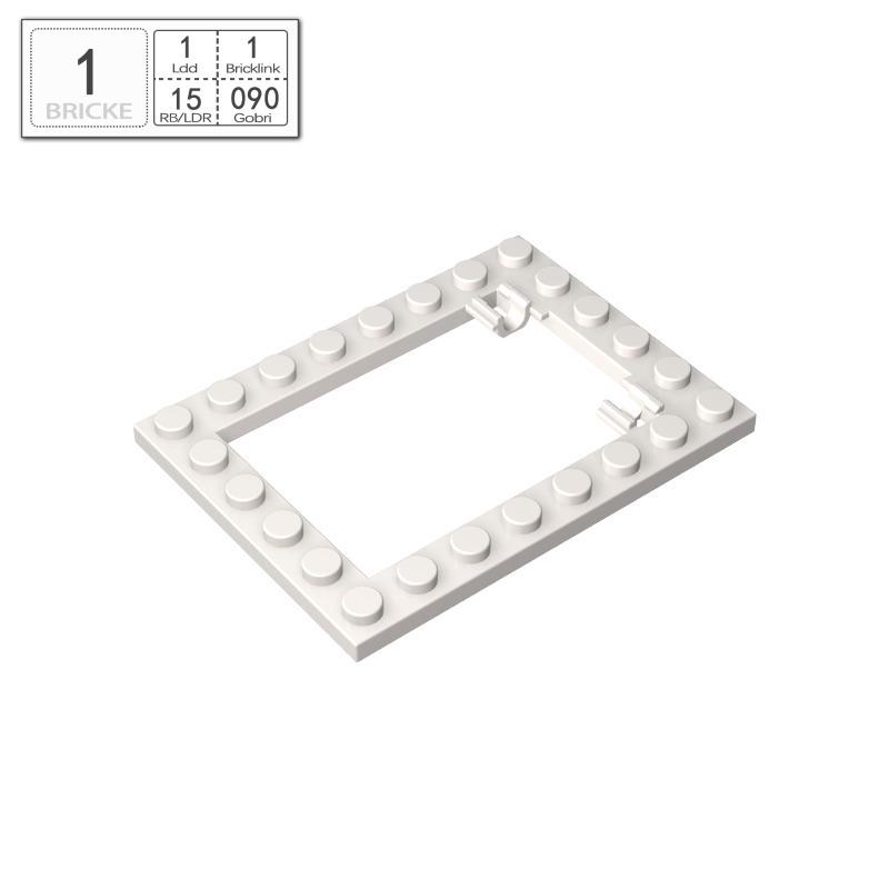 BRICKE 6x8 Hollow Trap Plate & Movable Door Building Block, Compatible with LEGO 92107 Small Particle Blocks.
