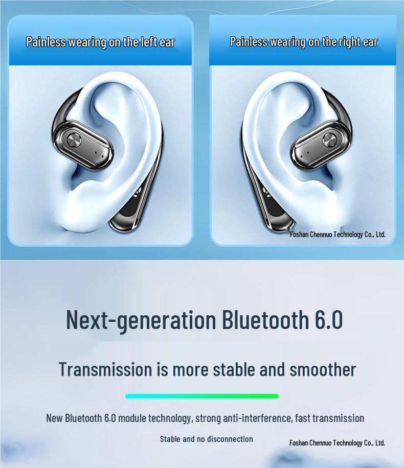 Новая модель 2025 года Беспроводные Bluetooth-наушники с мгновенной заменой аккумулятора и сверхдолгим сроком службы - Внутриканальные спортивные наушники с костной проводимостью