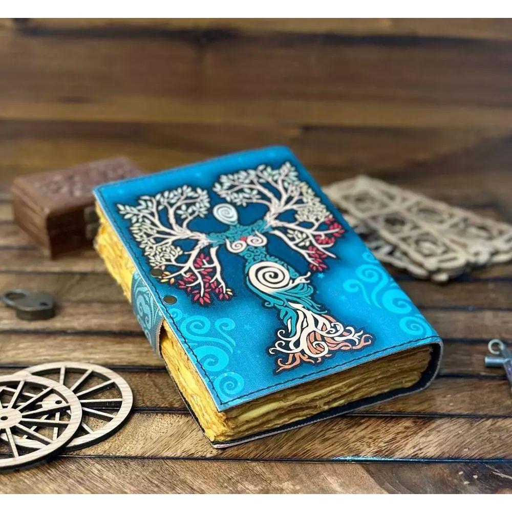 Пустая книга заклинаний журнала теней с застежкой-замком, кожаный дневник ручной работы